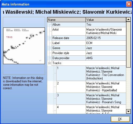 CD rip Meta information